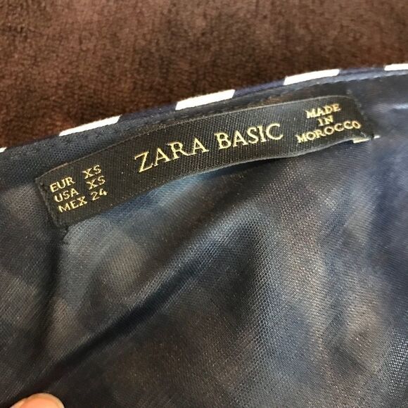 𝅺WOVEN Navy And White Stripe Zara Skater Dress - Picture 6 of 7
